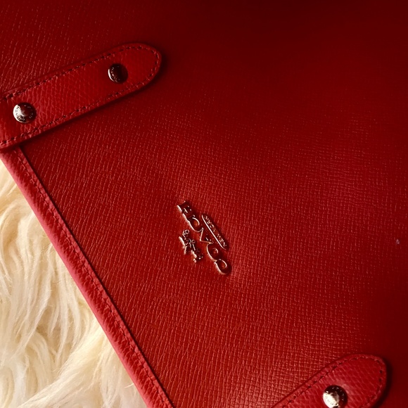 Coach F36658 reversable Tote Bag with Signature / orange Pouch excellent - Picture 5 of 10